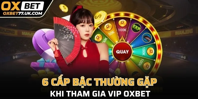 6 cấp bậc thường gặp khi tham gia VIP OXBET