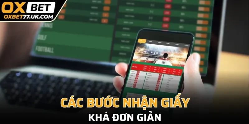 Các bước nhận giấy khá đơn giản