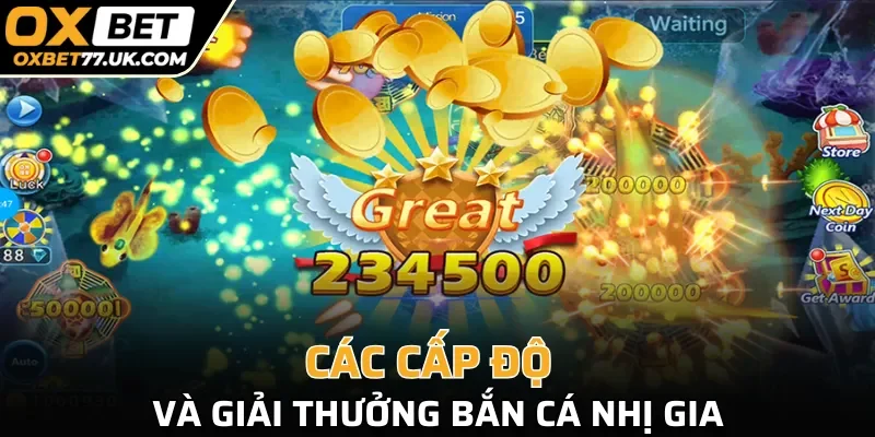Các cấp độ và giải thưởng bắn cá nhị gia
