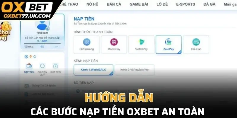 Chi tiết các bước thêm tiền vào tài khoản an toàn