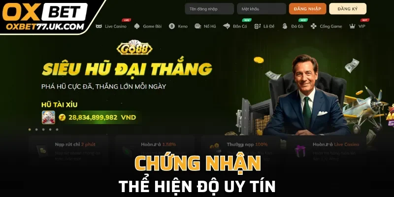 Chứng nhận thể hiện độ uy tín