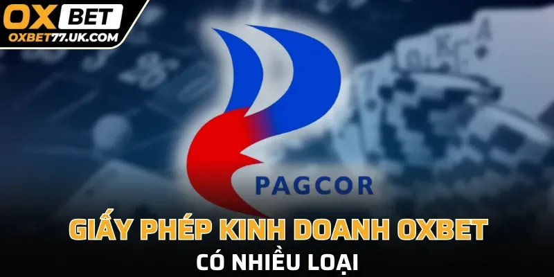 Giấy phép kinh doanh OXBET có nhiều loại
