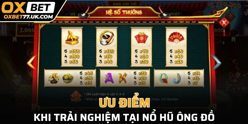Ưu điểm khi trải nghiệm tại nổ hũ Ông Đồ